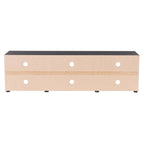 Fiji Black TV Stand with Glass Doors, For TVs up to 85 Inches