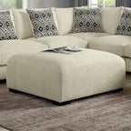 Kintra Contemporary Chenille Padded Cocktail Ottoman by Furniture of America