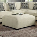 Kintra Contemporary Chenille Padded Cocktail Ottoman by Furniture of America