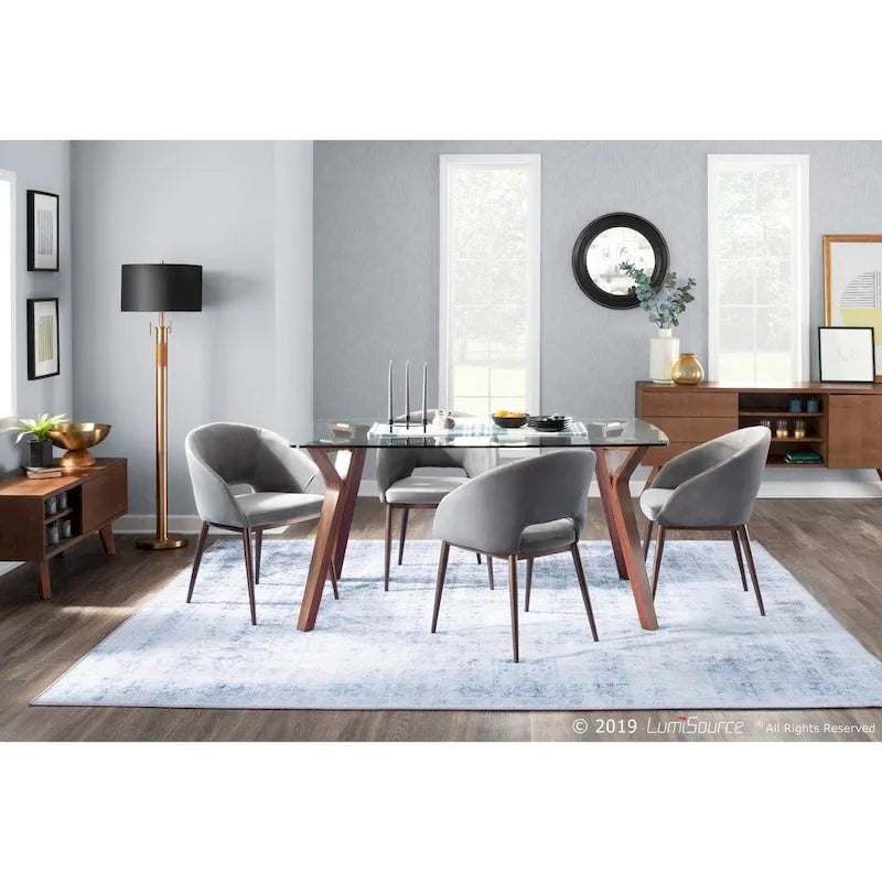 Carson Carrington Vika Upholstered Dining Chair with Copper Metal Legs