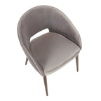 Carson Carrington Vika Upholstered Dining Chair with Copper Metal Legs