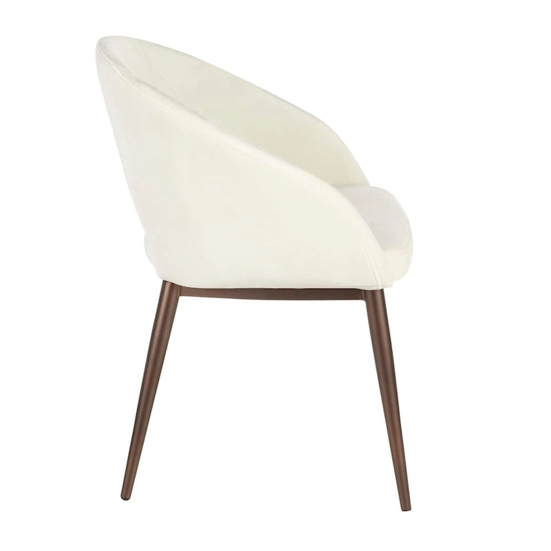 Carson Carrington Vika Upholstered Dining Chair with Copper Metal Legs