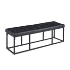 Porthos Home Ellie Faux Leather Accent Bench with Metal Frame Base