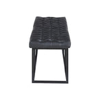 Porthos Home Ellie Faux Leather Accent Bench with Metal Frame Base