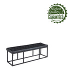 Porthos Home Ellie Faux Leather Accent Bench with Metal Frame Base