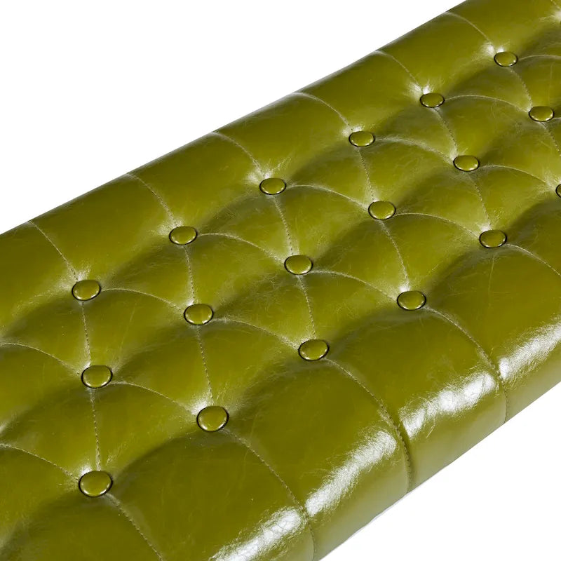 Porthos Home Ellie Faux Leather Accent Bench with Metal Frame Base