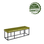 Porthos Home Ellie Faux Leather Accent Bench with Metal Frame Base