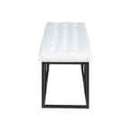 Porthos Home Ellie Faux Leather Accent Bench with Metal Frame Base