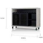 Furniture of America Sene Contemporary 4-shelf Rolling Buffet