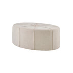 Madison Park Aberdeen Upholstered Tufted Oval Oversized Ottoman