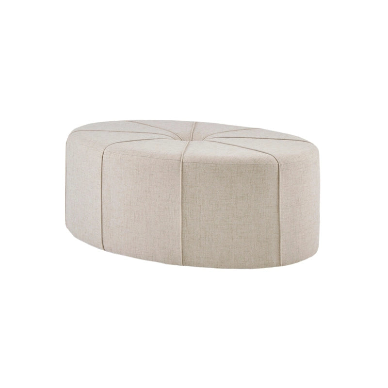 Madison Park Aberdeen Upholstered Tufted Oval Oversized Ottoman