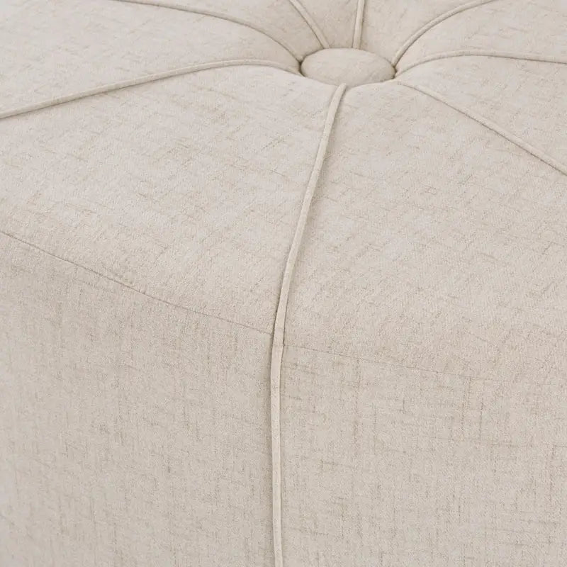 Madison Park Aberdeen Upholstered Tufted Oval Oversized Ottoman