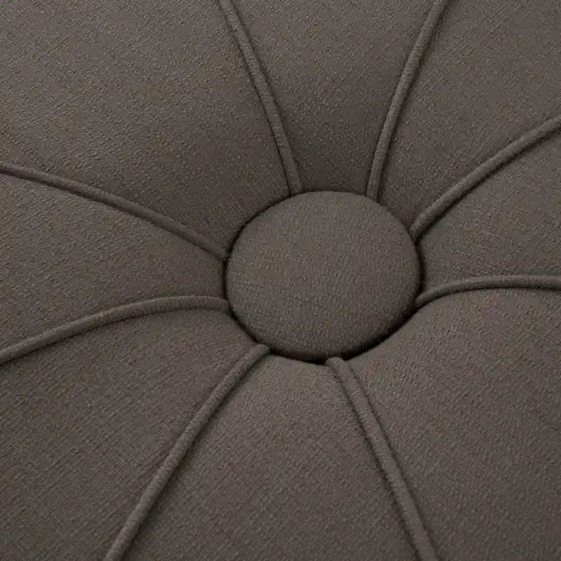 Madison Park Aberdeen Upholstered Tufted Oval Oversized Ottoman