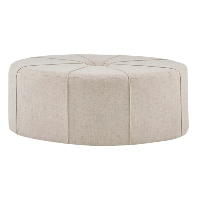 Madison Park Aberdeen Upholstered Tufted Oval Oversized Ottoman