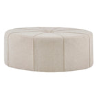 Madison Park Aberdeen Upholstered Tufted Oval Oversized Ottoman