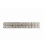 Modern U-Shaped Velvet Upholstered Modular Sectional Sofa 6-seater Extra Wide Chaise Lounge Couch for Living Room