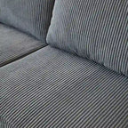 HOOOWOOO Living Room L-Shaped Polyester Fabric Reversible Chaise Sofa