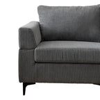 HOOOWOOO Living Room L-Shaped Polyester Fabric Reversible Chaise Sofa