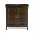 WYNDENHALL Portland SOLID WOOD 30 inch Wide Transitional Low Storage Cabinet - 30w x 14d x 31h
