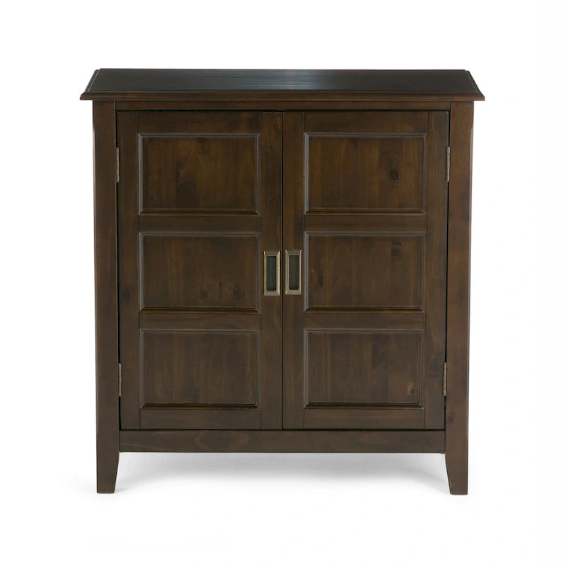 WYNDENHALL Portland SOLID WOOD 30 inch Wide Transitional Low Storage Cabinet - 30w x 14d x 31h