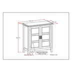 WYNDENHALL Portland SOLID WOOD 30 inch Wide Transitional Low Storage Cabinet - 30w x 14d x 31h
