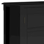 WYNDENHALL Portland SOLID WOOD 30 inch Wide Transitional Low Storage Cabinet - 30w x 14d x 31h