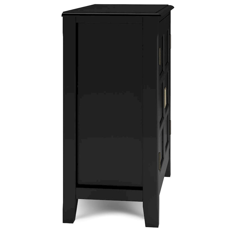 WYNDENHALL Portland SOLID WOOD 30 inch Wide Transitional Low Storage Cabinet - 30w x 14d x 31h