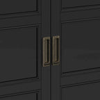 WYNDENHALL Portland SOLID WOOD 30 inch Wide Transitional Low Storage Cabinet - 30w x 14d x 31h