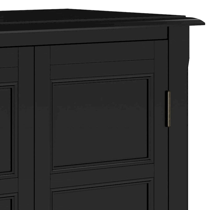 WYNDENHALL Portland SOLID WOOD 30 inch Wide Transitional Low Storage Cabinet - 30w x 14d x 31h