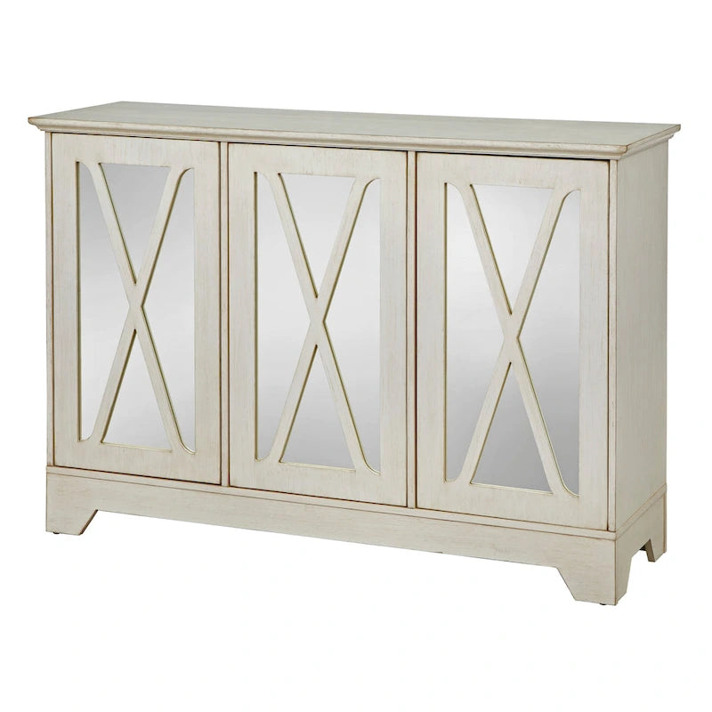 Simple Living Reflections Mirrored Front Buffet/ Console