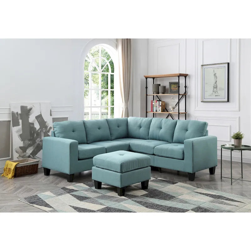 Newbury Twill Fabric Sectional Sofa