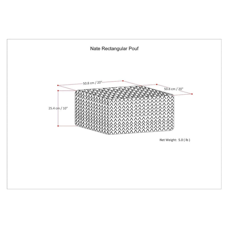 WYNDENHALL Terri Square Pouf
