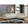 GTU Furniture L Shape Faux Leather Living Room Sectional Sofa Set with Right Facing Chaise