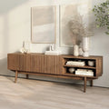 Living Skog Kelly TV Stand Console Fits TV's up to 65 in. with Wood Legs in Mid Century Modern Scandinavian Design