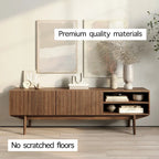 Living Skog Kelly TV Stand Console Fits TV's up to 65 in. with Wood Legs in Mid Century Modern Scandinavian Design