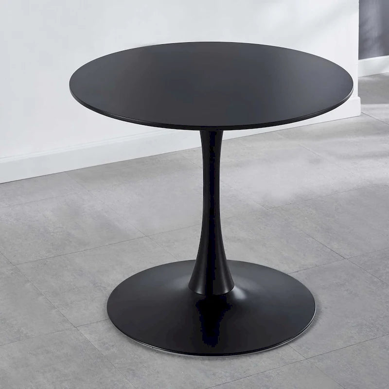 31.5Tulip Table Mid-century Dining Table for 2-4 people With Round Mdf Table Top, Pedestal Dining Table, Leisure Coffee Table