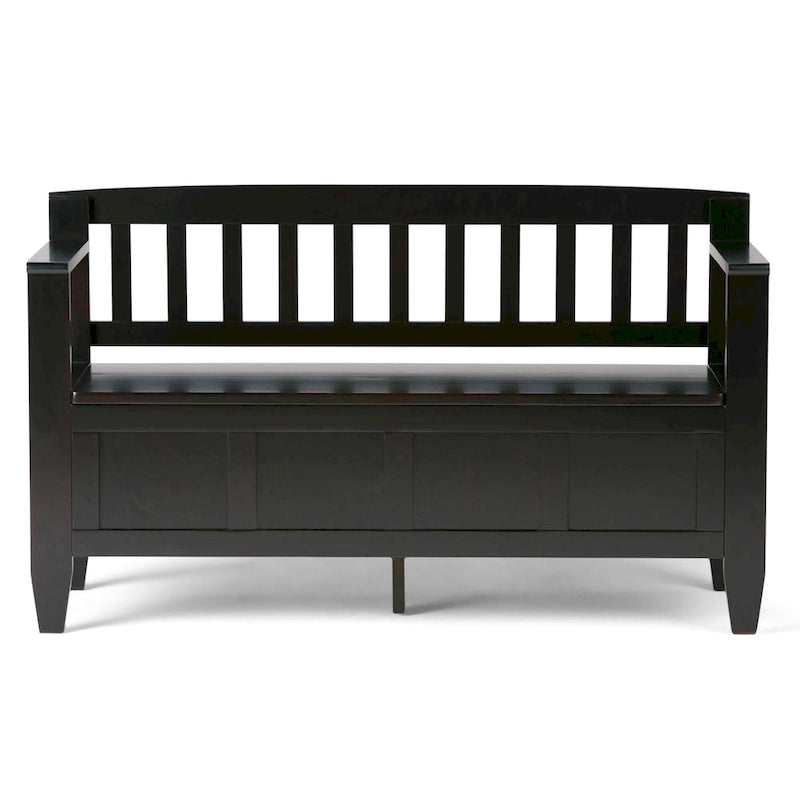 WYNDENHALL Riverside SOLID WOOD 48 inch Wide Contemporary Entryway Storage Bench - 20 inch wide