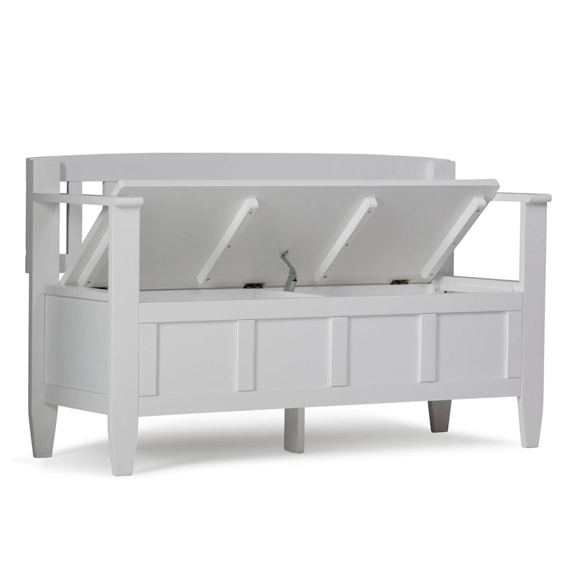 WYNDENHALL Riverside SOLID WOOD 48 inch Wide Contemporary Entryway Storage Bench - 20 inch wide