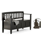 WYNDENHALL Riverside SOLID WOOD 48 inch Wide Contemporary Entryway Storage Bench - 20 inch wide