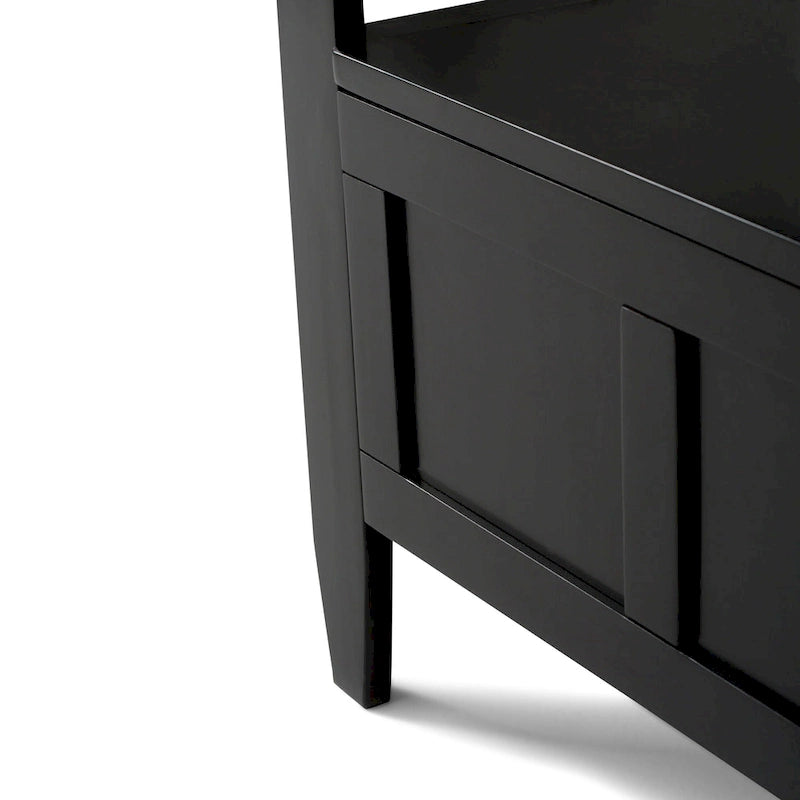 WYNDENHALL Riverside SOLID WOOD 48 inch Wide Contemporary Entryway Storage Bench - 20 inch wide