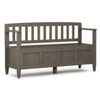 WYNDENHALL Riverside SOLID WOOD 48 inch Wide Contemporary Entryway Storage Bench - 20 inch wide