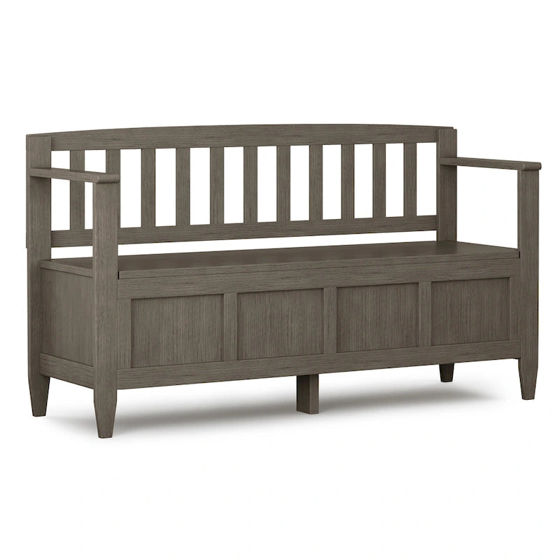 WYNDENHALL Riverside SOLID WOOD 48 inch Wide Contemporary Entryway Storage Bench - 20 inch wide
