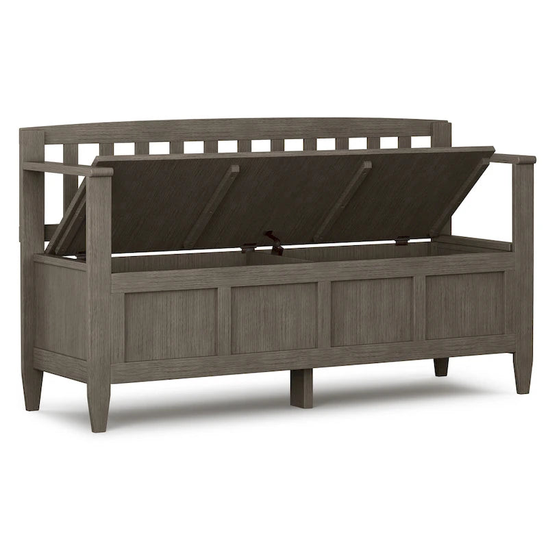 WYNDENHALL Riverside SOLID WOOD 48 inch Wide Contemporary Entryway Storage Bench - 20 inch wide