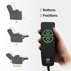 MCombo Electric Power Recliner Chair with Heat and Massage, Fabric 6079/PR670