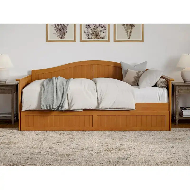 Nantucket Twin Wood Daybed with Twin Size Trundle