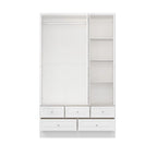 Modular Majesty Double Wardrobe Mirror-Front Storage Closet Armoires