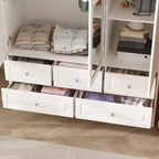 Modular Majesty Double Wardrobe Mirror-Front Storage Closet Armoires