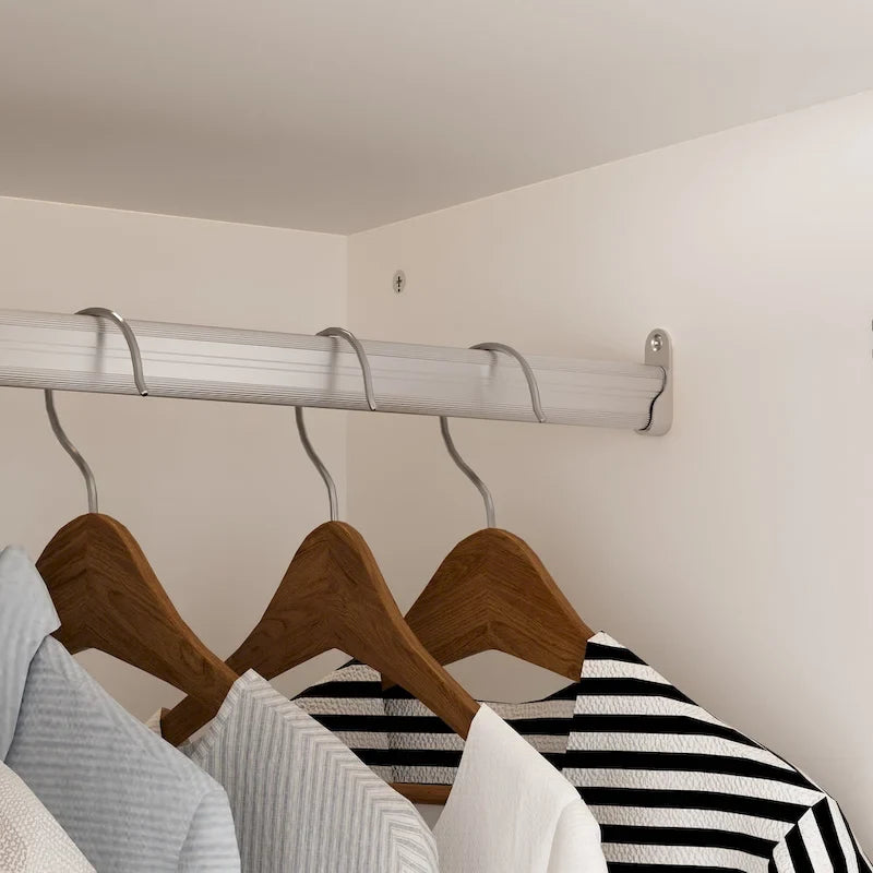 Modular Majesty Double Wardrobe Mirror-Front Storage Closet Armoires