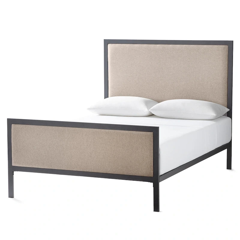 New Heights Clarke Metal and Upholstered Bed