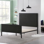 New Heights Clarke Metal and Upholstered Bed